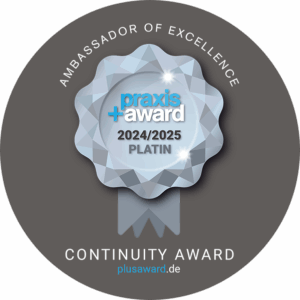Platin Praxis Award ist eine Auszeichnung für herausragende Servicequalität und Praxisorganisation