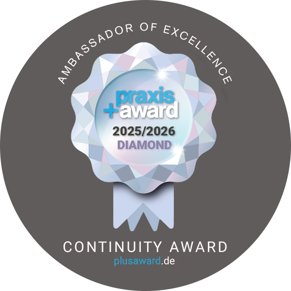 Platin Praxis Award ist eine Auszeichnung für herausragende Servicequalität und Praxisorganisation