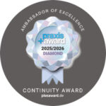 Praxisaward Diamond 2025/2026 für Zahnarztpraxis becker.dental, Continiuity Award Plasaward und Ambassodor of Excellence.