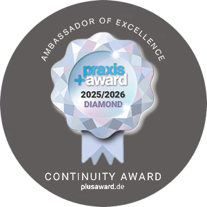 Platin Praxis Award ist eine Auszeichnung für herausragende Servicequalität und Praxisorganisation